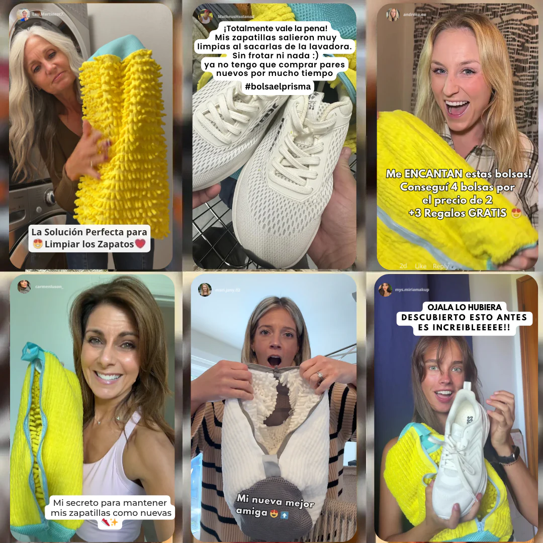 ELprisma™ Bolsa Lavadora Zapatillas 360° Protección Total